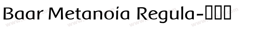 Baar Metanoia Regula字体转换